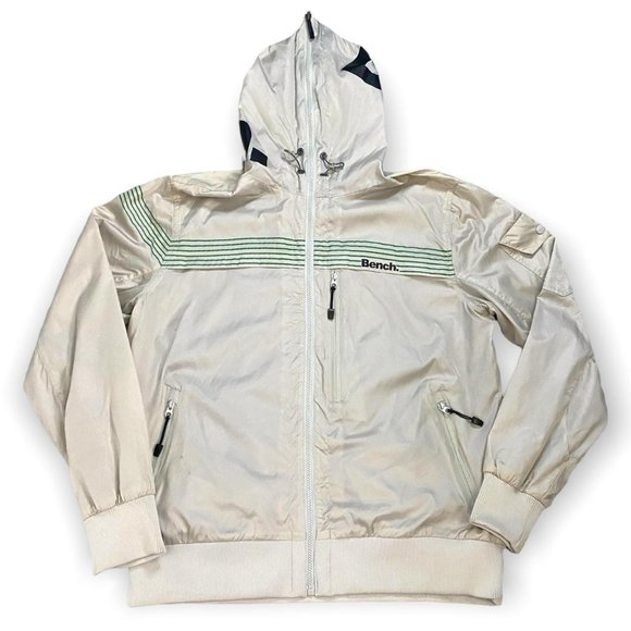 Bench Other - BENCH Full-Zip Hood Lightweight Designer Activewear Track Jacket - Mens XL